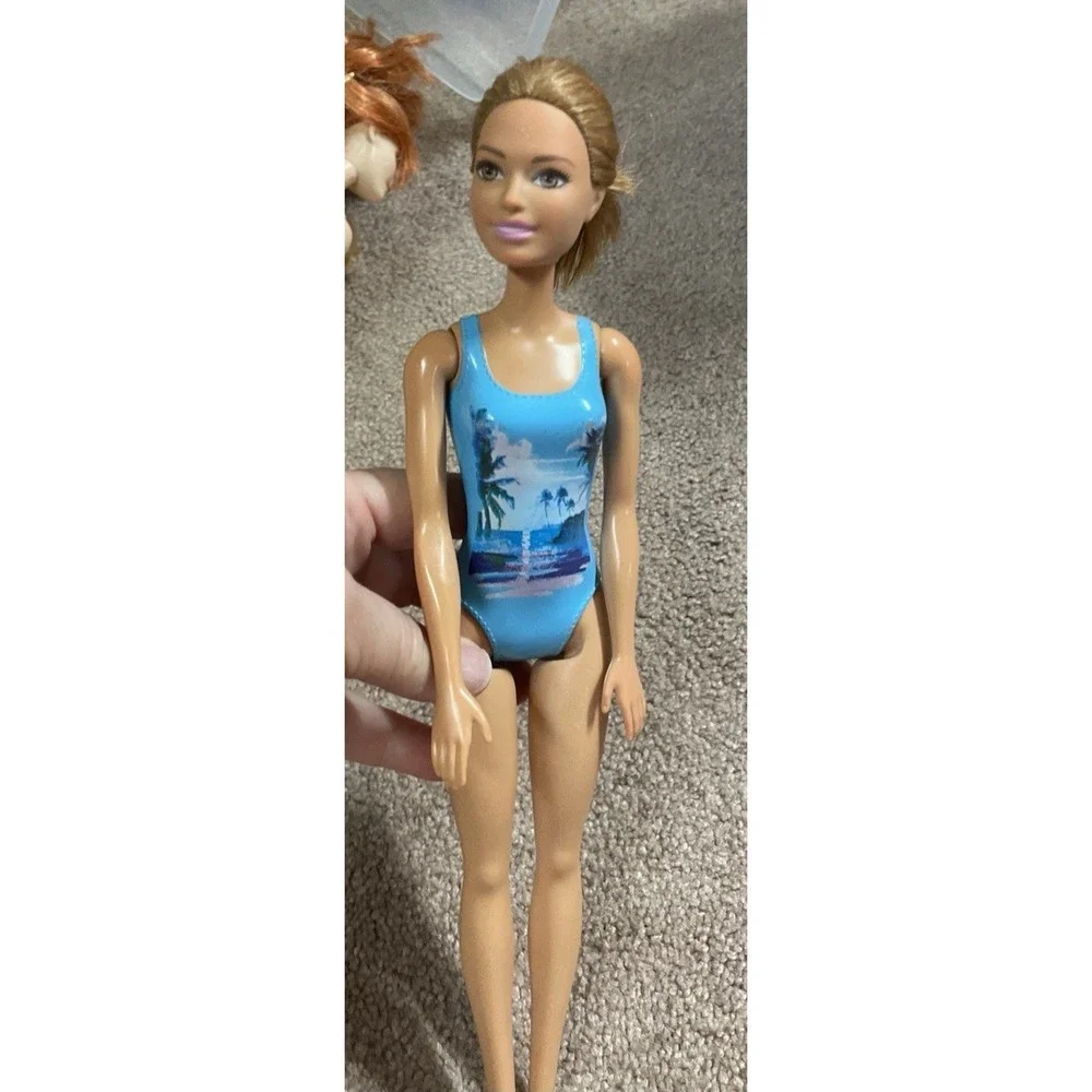 Mattel 2015 Barbie‎ Blue Vacation Sunset Swimsuit Doll Brown Eyes